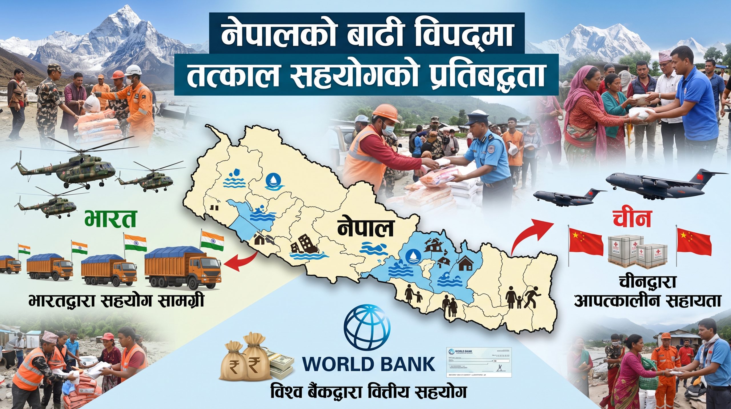 बाढी वितण्डा : विश्व बैंकले तत्काल २५ अर्ब दिने, तत्काल के-के चाहिन्छ सूची पठाउन भारतको आग्रह