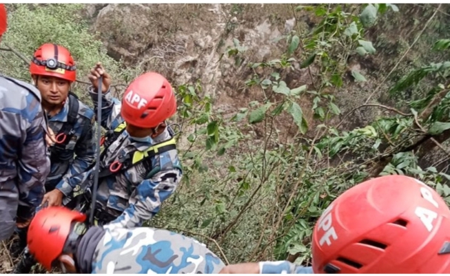 सशस्त्र प्रहरीद्वारा  भिरमा अड्केको शवको उद्धार