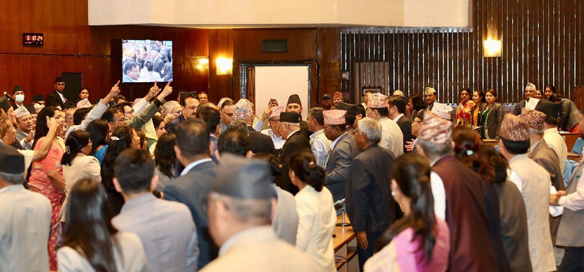 प्रतिनिधिसभा बैठक १५ मिनटका लागि स्थगित