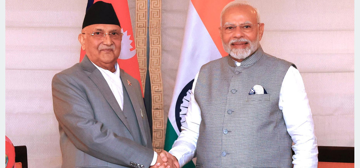 प्रधानमन्त्री ओली र मोदीबीच भेटवार्ता
