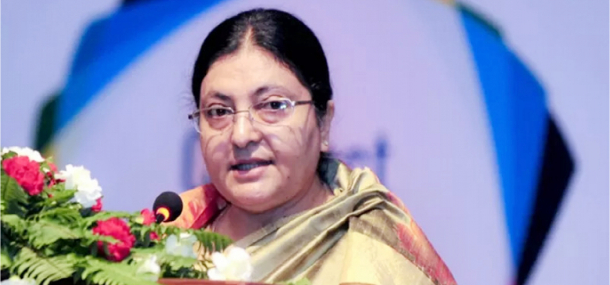 नेपालको आफ्नो दिगो विकासका लक्ष्यहरु निर्धारण गर्नुपर्छः पूर्वराष्ट्रपति भण्डारी