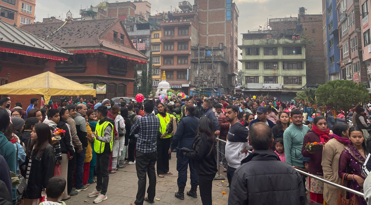 कार्तिकको अन्तिम शनिबार संकटा मन्दिरमा भक्तजनको भीड