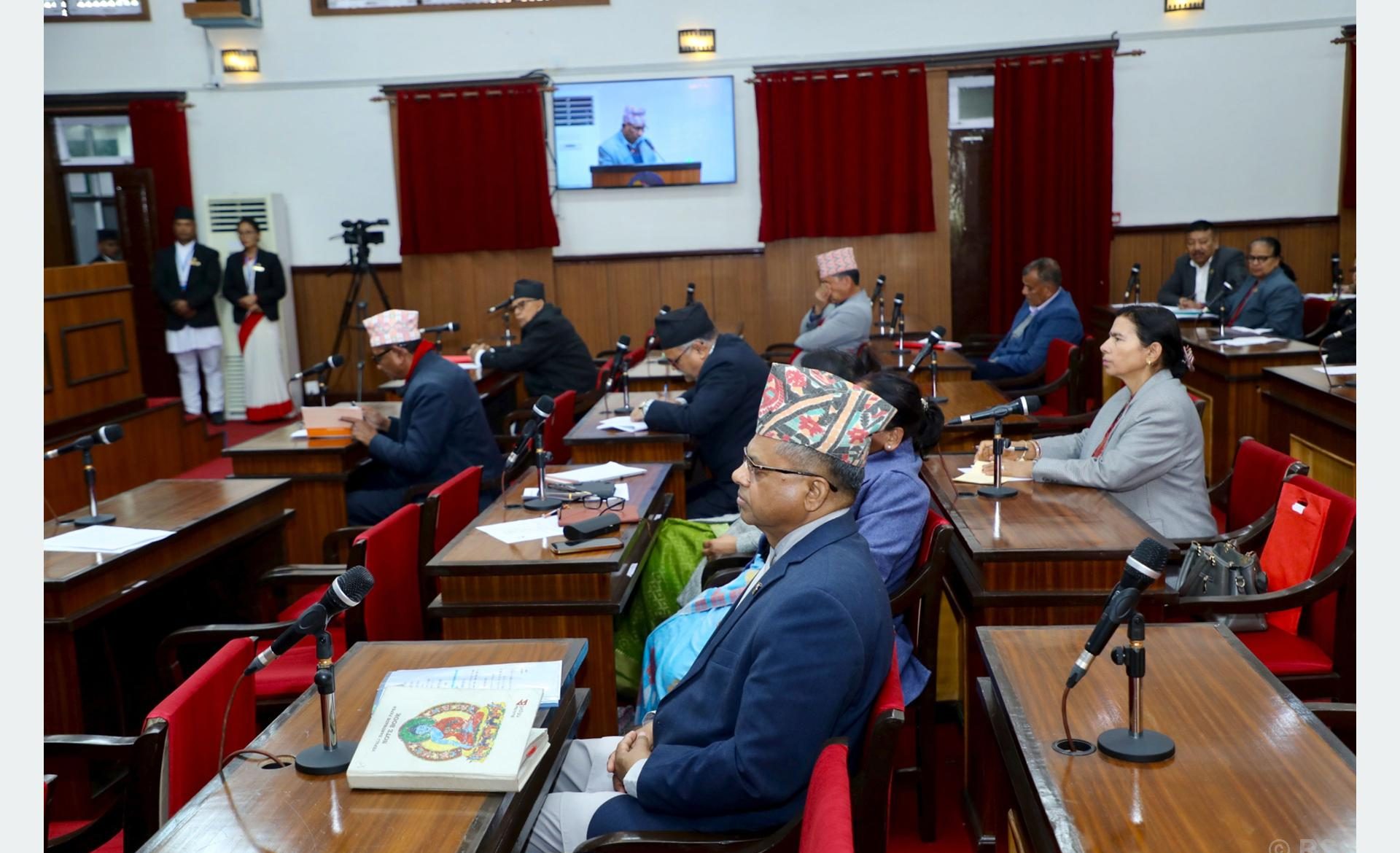 राष्ट्रियसभाको शून्य समयमा सरकारको ध्यानाकर्षण