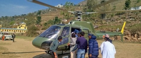 हुम्ला र कालीकोटबाट दुई सुत्केरीको हेलिकोप्टरबाट उद्धार