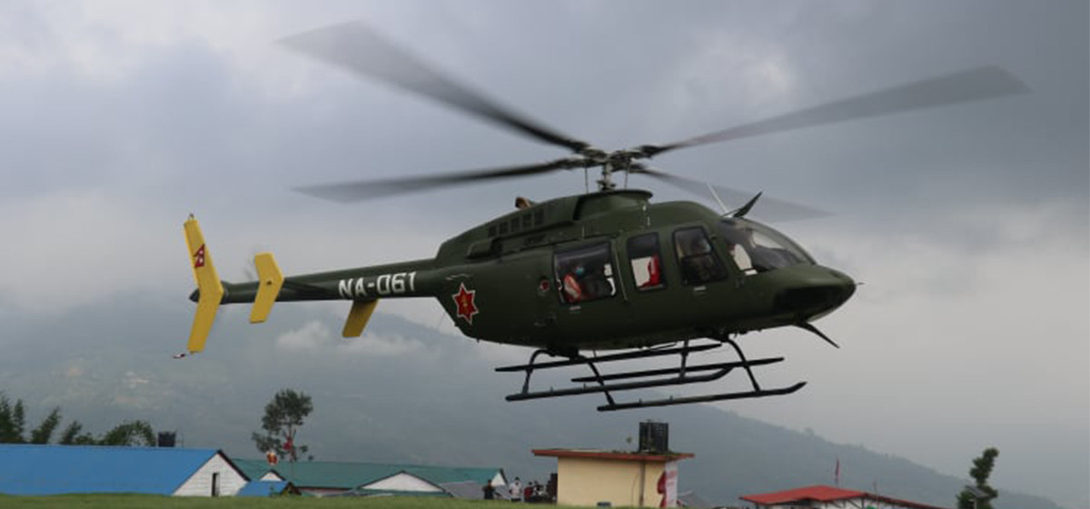 सुत्केरीको हेलिकप्टरमार्फत उद्धार