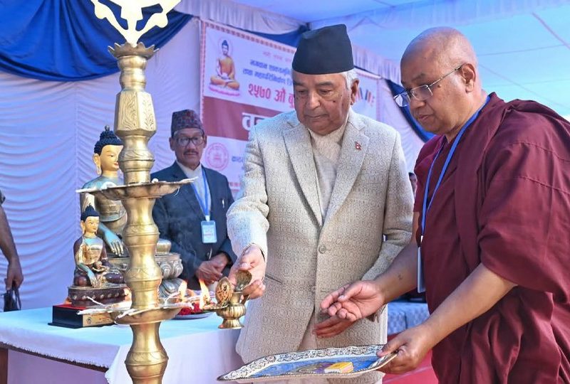 राष्ट्रिय एकता, सहिष्णुता र विकासका लागि बुद्धका पञ्चशील र  चार आर्य सत्य सिद्धान्त मार्गनिर्देशक : राष्ट्रपति पाैडेल
