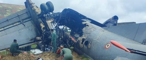 भारतीय वायुसेनाको विमान दुर्घटना, पाइलटसहित ५ जनाको मृत्यु
