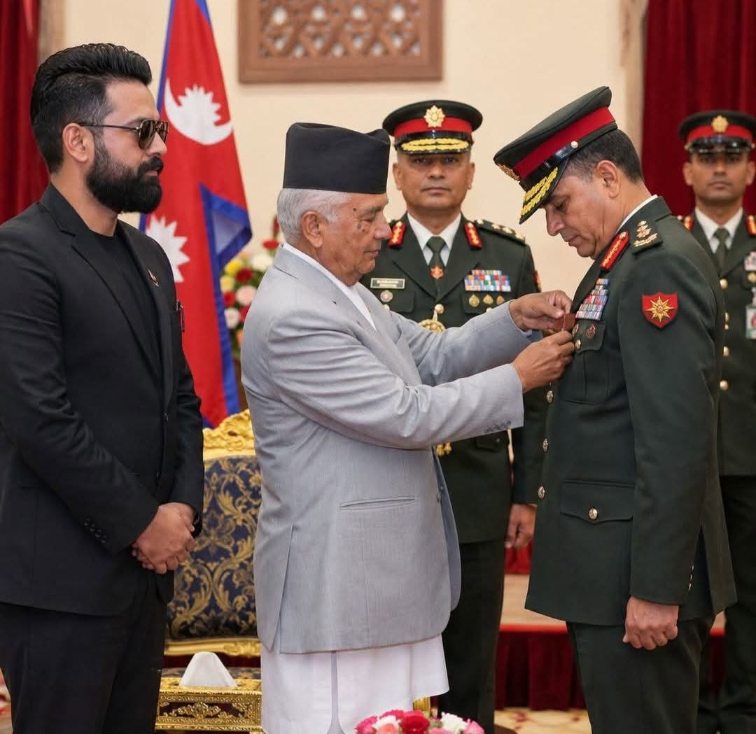 भारतीय सेनाध्यक्षलाई राष्ट्रपतिद्वारा मानार्थ प्रधानसेनापतिको दर्ज्यानी प्रदान