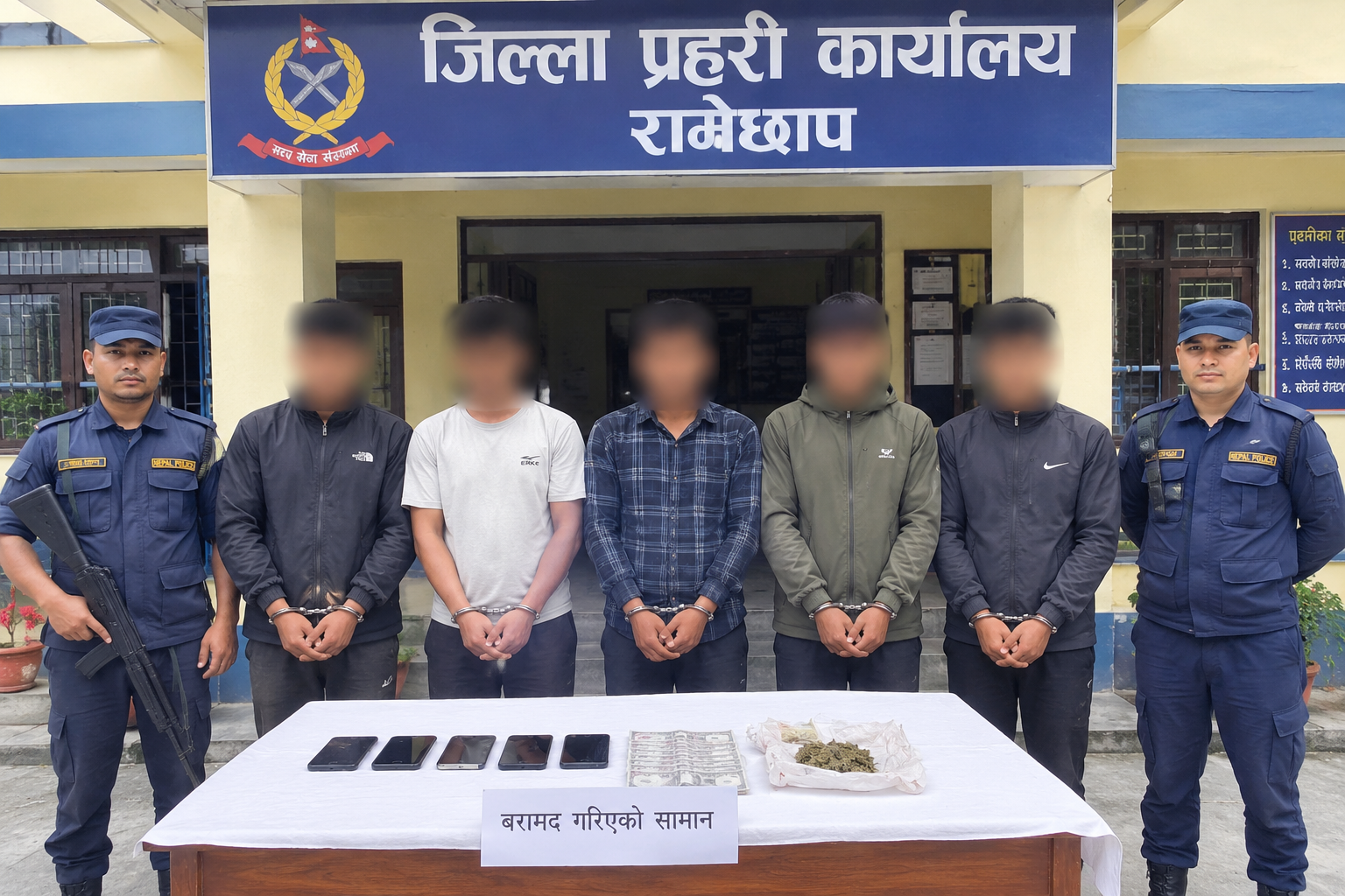 रामेछापमा वृद्ध दम्पतीलाई बन्धक बनाई लुटपाट गर्ने पाँच जना पक्राउ