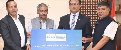 भोटेकोशी बाढी प्रभावितका लागि सानिमा रिलायन्स इन्स्योरेन्सको ७२ लाख सहयोग