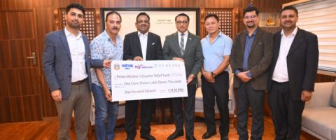 सर्वोत्तम र जगदम्बा सिमेन्टद्वारा प्रधानमन्त्री दैवी प्रकोप उद्धार कोषमा १ करोड ११ लाख बढी सहयोग