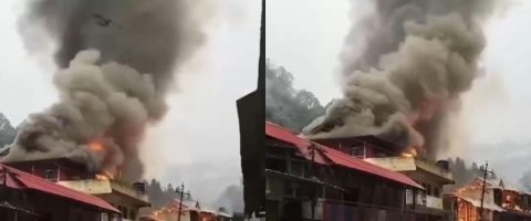 ताप्लेजुङको दोभान बजारमा भीषण आगलागी